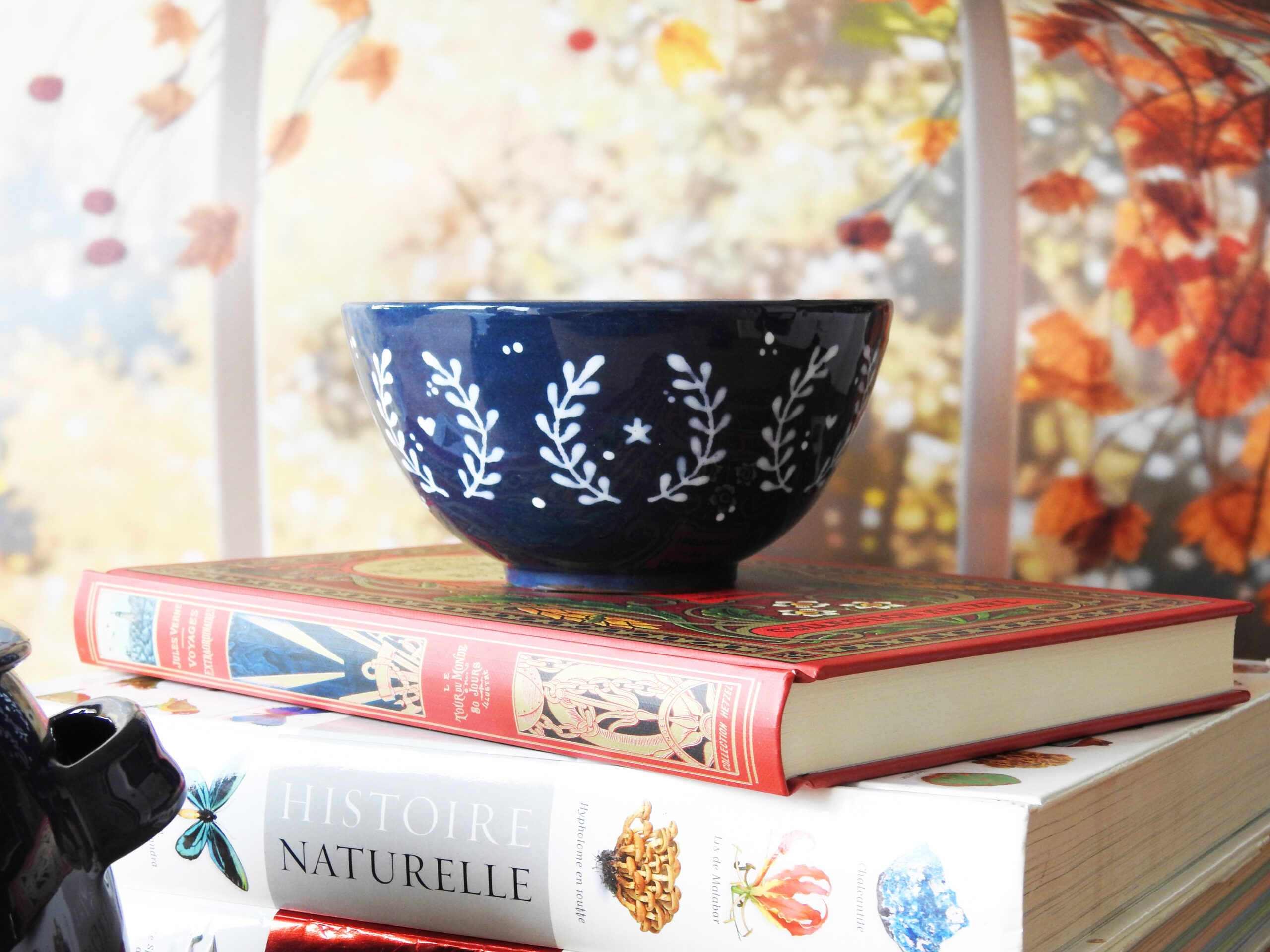 Grand bol bleu - Lauriers